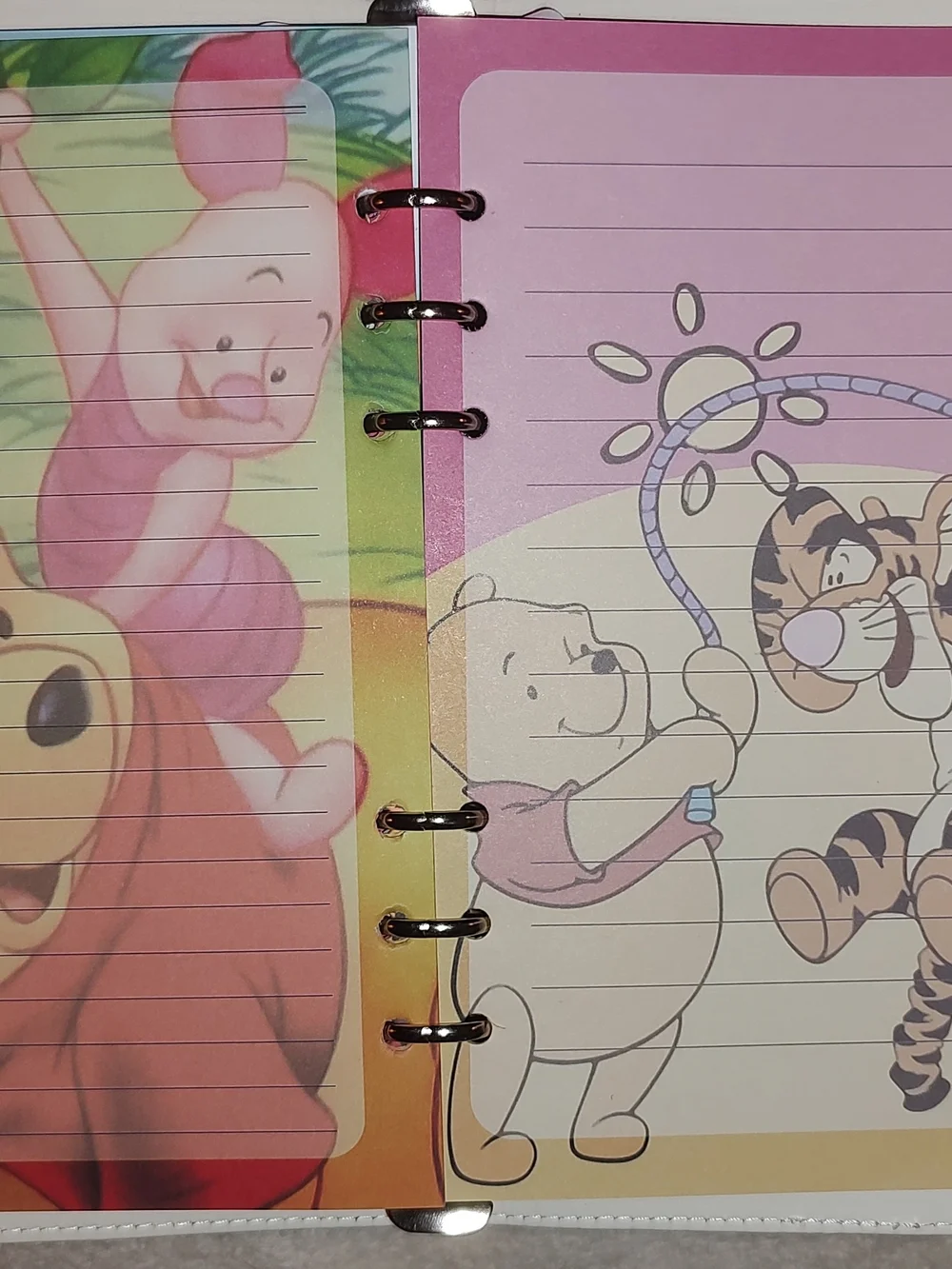 New! A5 Winnie the Pooh Binder Patchwork With Paper